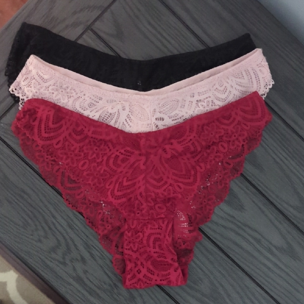 Jessica Simpson Lace Panties - Black, Pink, Red